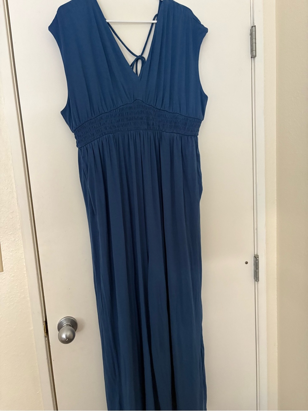 Maternity V-Neck Wide-Leg Jumpsuit (XL)